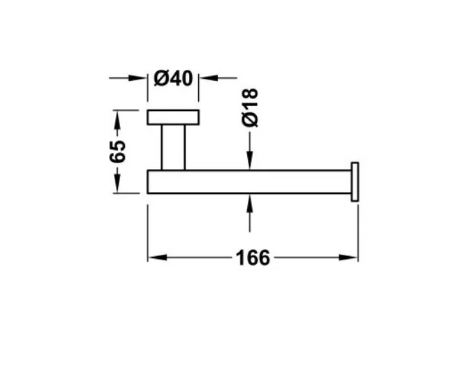 Portarrollos para papel higiénico fabricado de latón con acabado de acero Max TRES