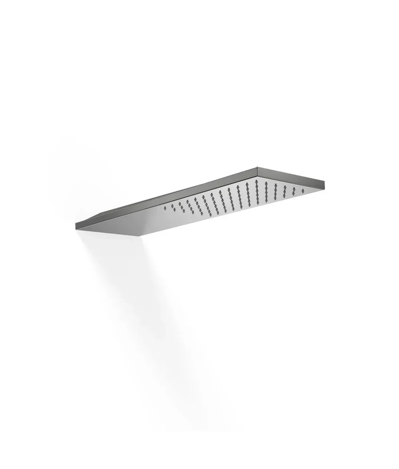 Rociador rectangular de ducha a pared de acero inoxidable con acabado negro metalizado Complementos Tres