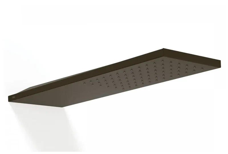 Rociador de ducha para instalación en pared con acabado negro bronce TRES