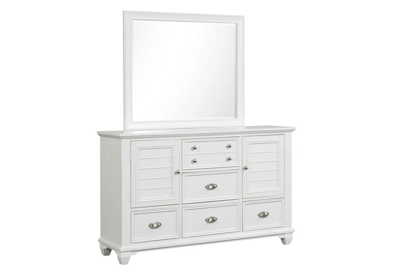 Jamestown - Landscape Mirror - White