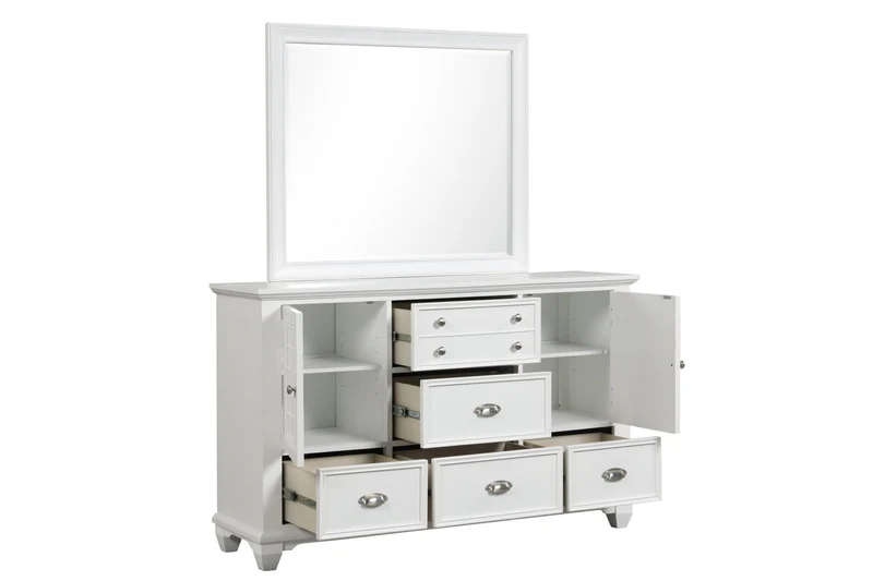 Jamestown - Landscape Mirror - White