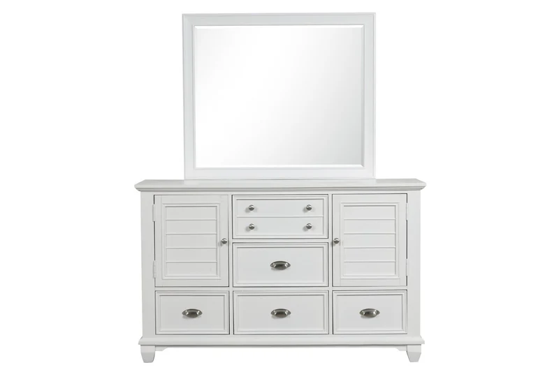 Jamestown - Landscape Mirror - White
