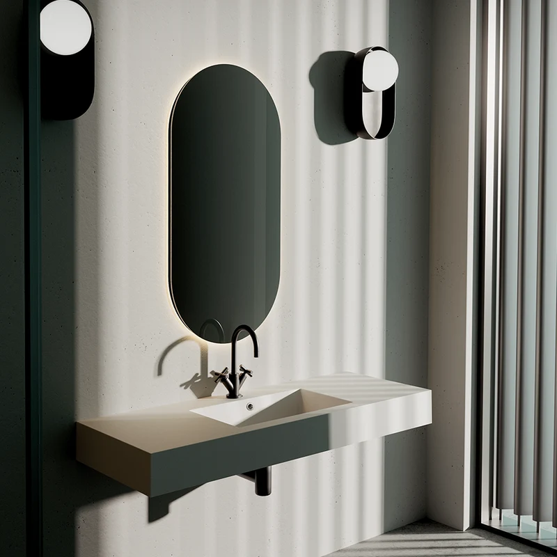 Lavabo Integrado ARIA, Centrado | OhMyShower