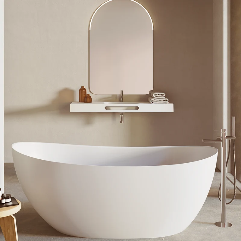 Bañera AURA de OhMyShower | Blanco Mate | 158x77x3 cm