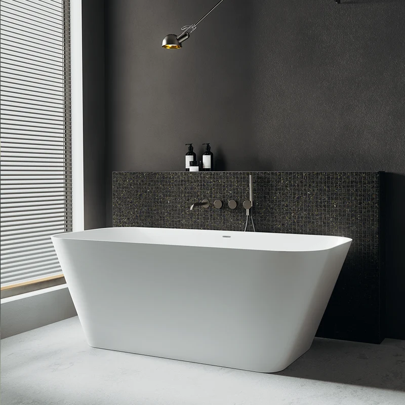 Bañera DAFNE de OhMyShower | Liso en Blanco Mate | 167.6x78.7x61 cm