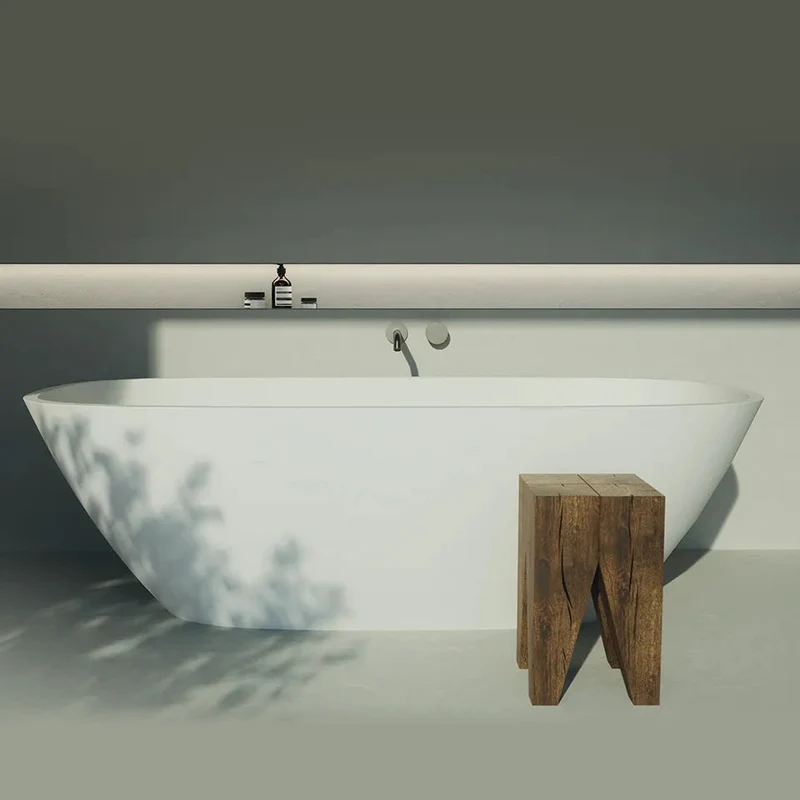 Bañera STELLA DE OhMyShower | Acabado Liso en Blanco Mate | 160x75x48cm