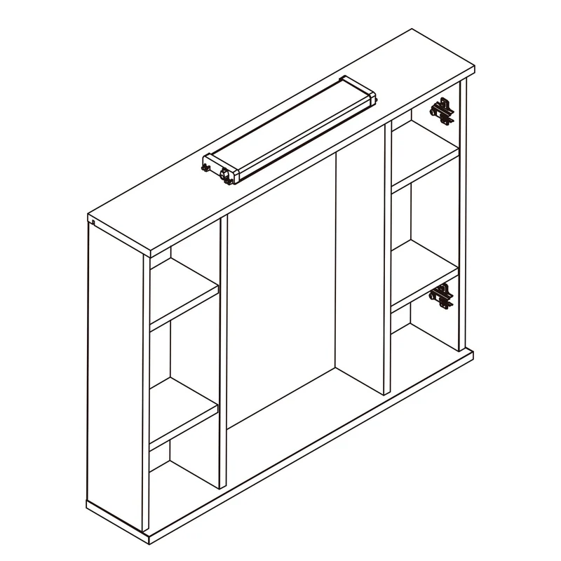 Armario LOIRA de Salgar con 1 o 2 Puertas de Espejo y Luces Led. (de 60 y 80 cm)