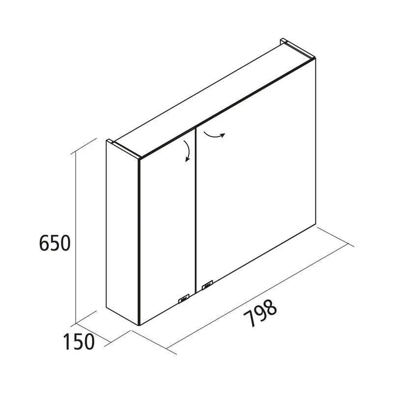 Armario de Baño ALLIANCE 80 cm con Espejo Doble | Salgar