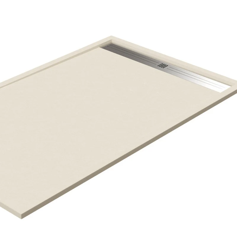 Plato de Ducha Semi Enmarcado STEEL. Resina en Carga Mineral y Gel Coat