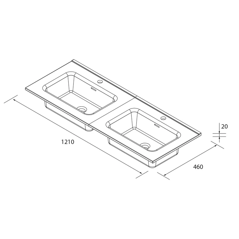 Mueble de Baño BORN con Lavabo Integrado de Salgar, (de 60cm a 160cm)