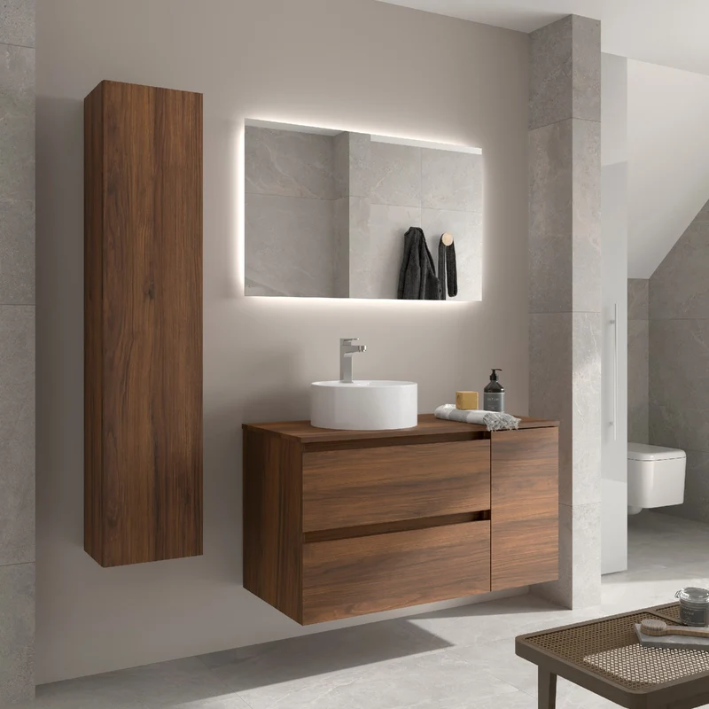 Conjunto BEQUIA de Salgar, 2 Cajones y 1 Puerta + Lavabo LISBOA