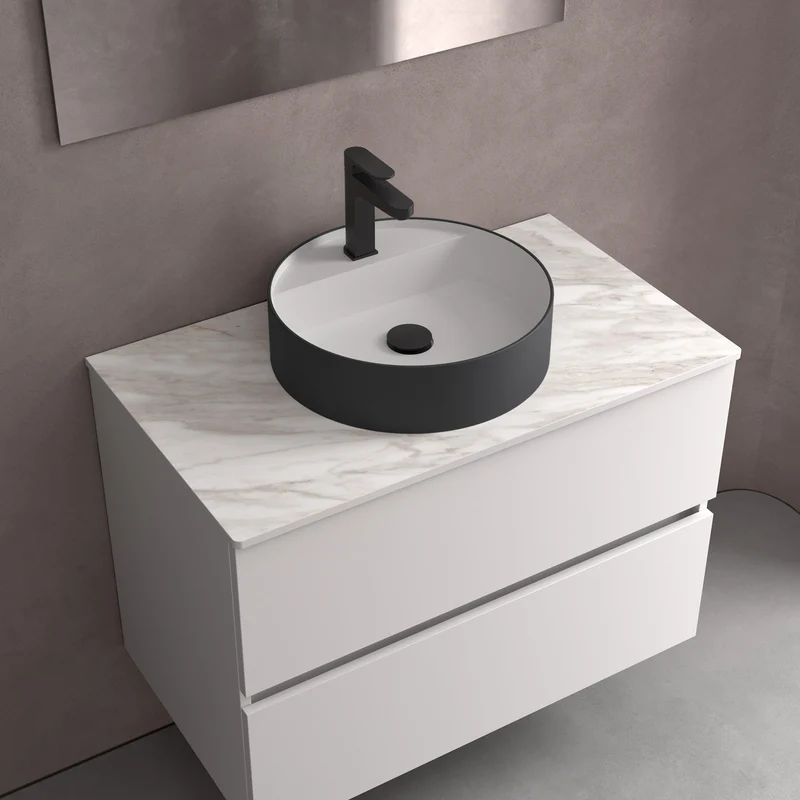 Lavabo de posar BICA en Solid Surface. 8 Acabados (Ø 390x105 mm)