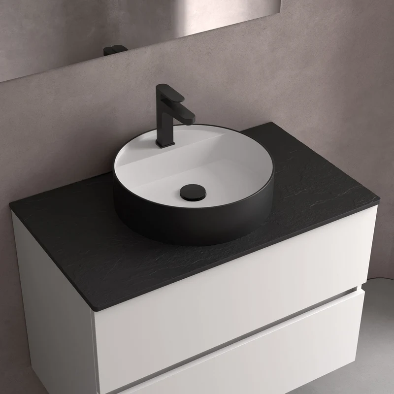 Lavabo de posar BICA en Solid Surface. 8 Acabados (Ø 390x105 mm)