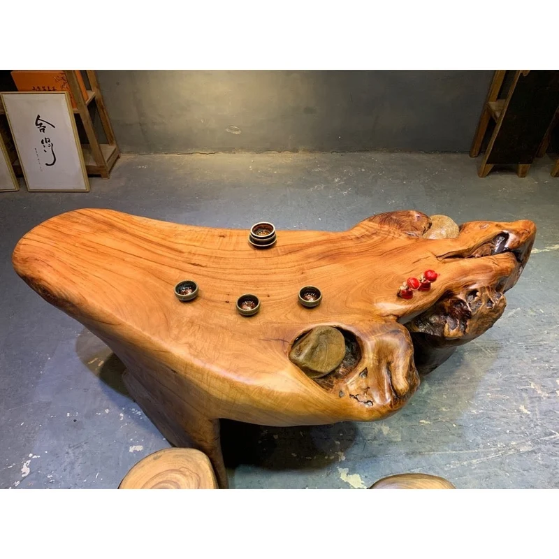 Fusion Unique Camphor Solid Wood Coffee Table