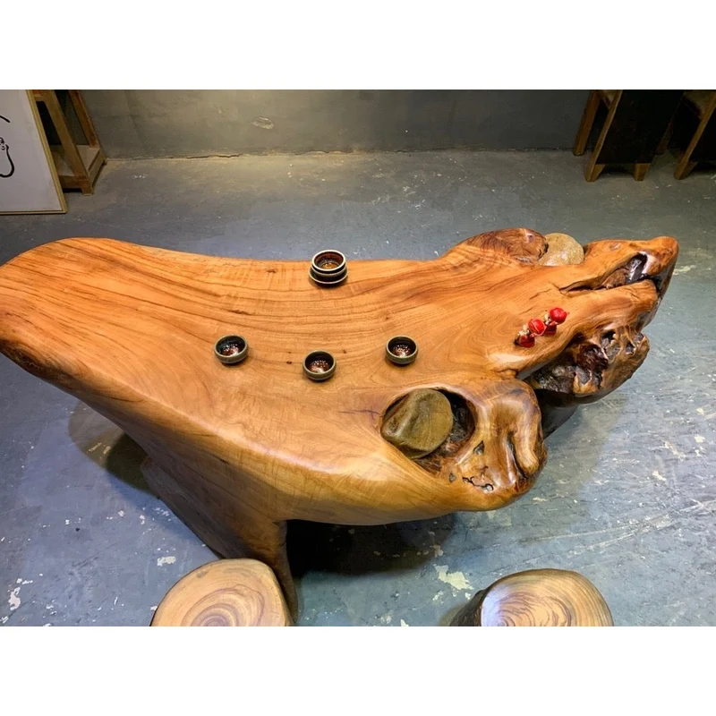 Fusion Unique Camphor Solid Wood Coffee Table