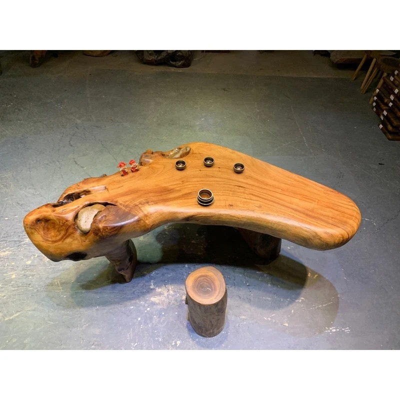 Fusion Unique Camphor Solid Wood Coffee Table