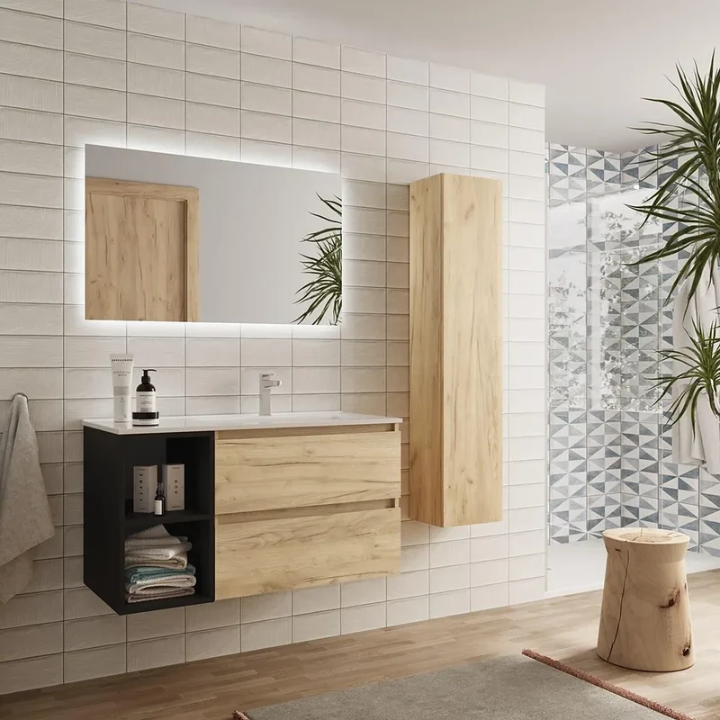 Mueble de Baño Salgar Bequia Negro Mate