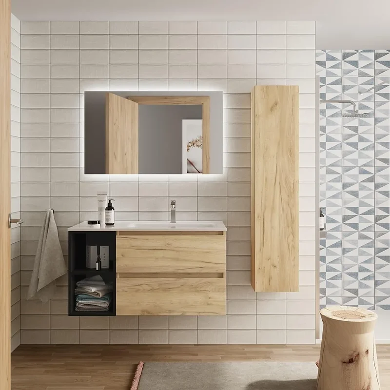 Mueble de Baño Salgar Bequia Negro Mate