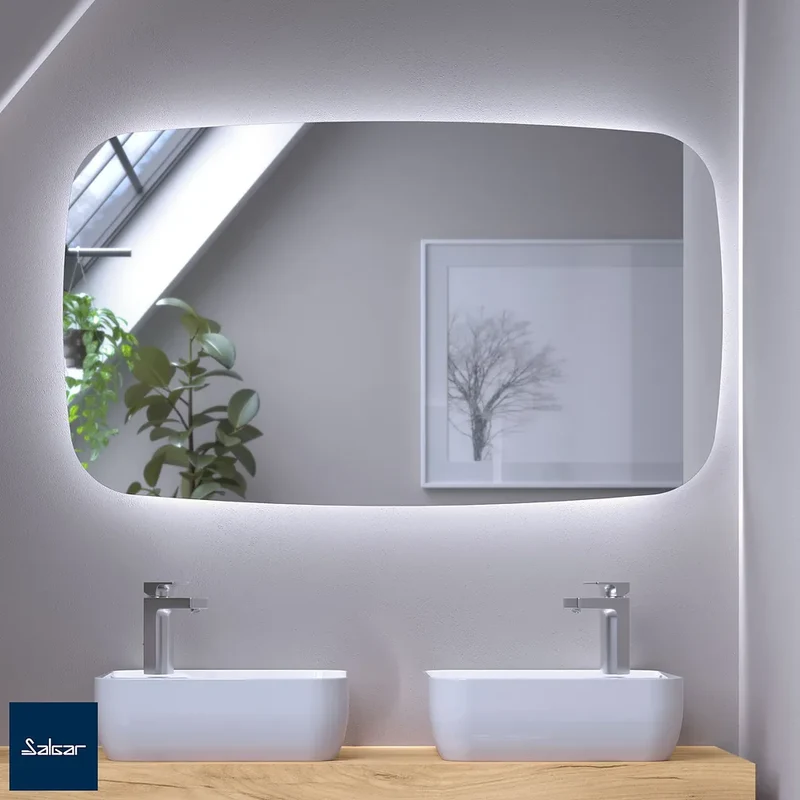 Mueble de Baño Suspendido con Lavabo y 2 Cajones Salgar Uniiq 60 cm