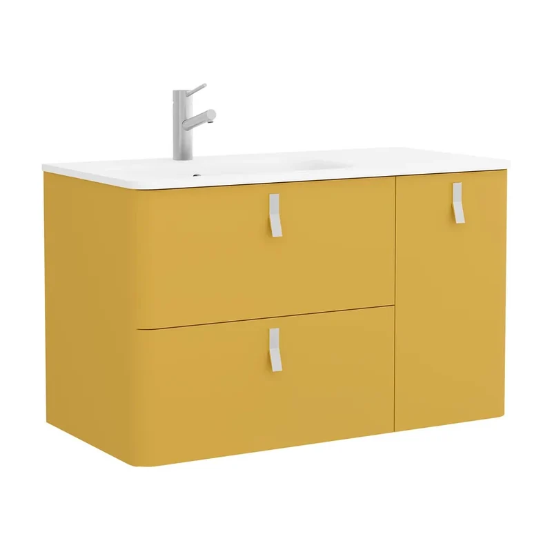 Mueble de Baño con Lavabo Salgar Uniiq 120 cm Amarillo Sol