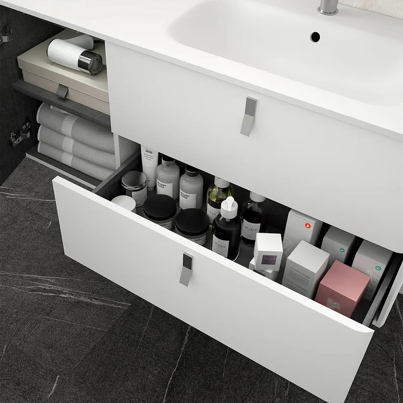 Mueble de Baño con Patas con Lavabo Salgar Uniiq 120 cm Blanco Mate