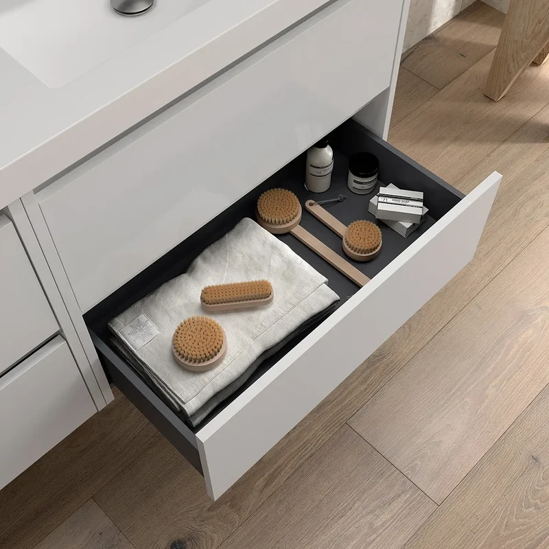 Mueble de Baño 2 Cajones Salgar Noja Blanco