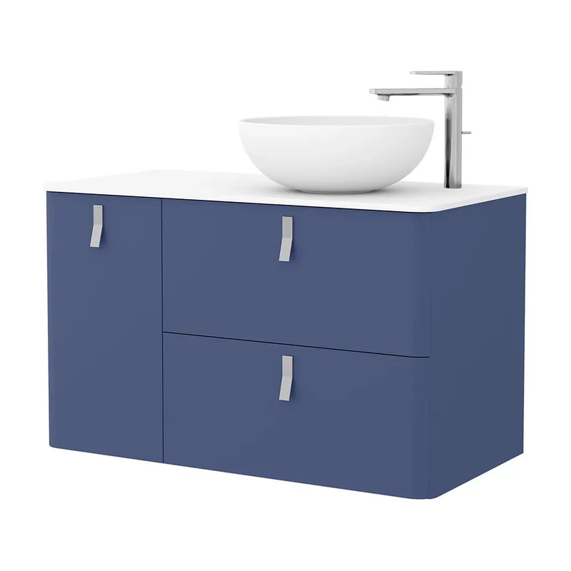 Mueble de Baño Lavabo sobre Encimera Salgar Uniiq 120 cm Azul