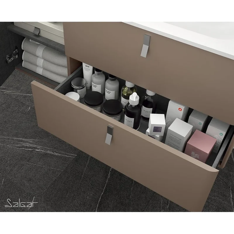 Mueble de Baño con Patas Lavabo sobre Encimera Salgar Uniiq 120 cm