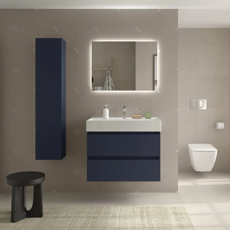 Mueble de Baño con Lavabo Salgar Bequia 80 cm Azul