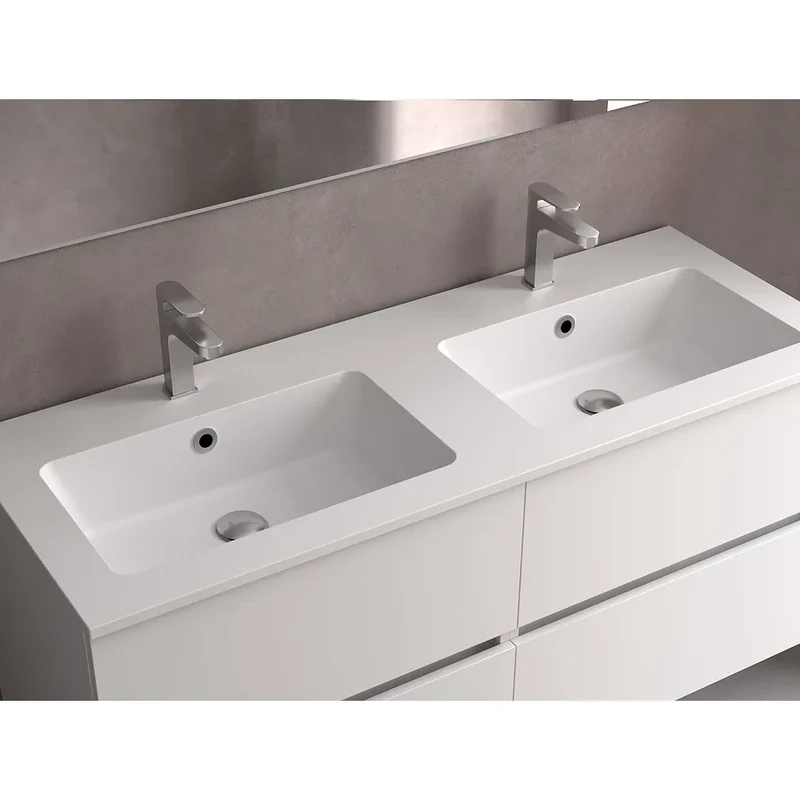 Mueble de Baño con Lavabo Salgar Bequia 160 cm Blanco Mate