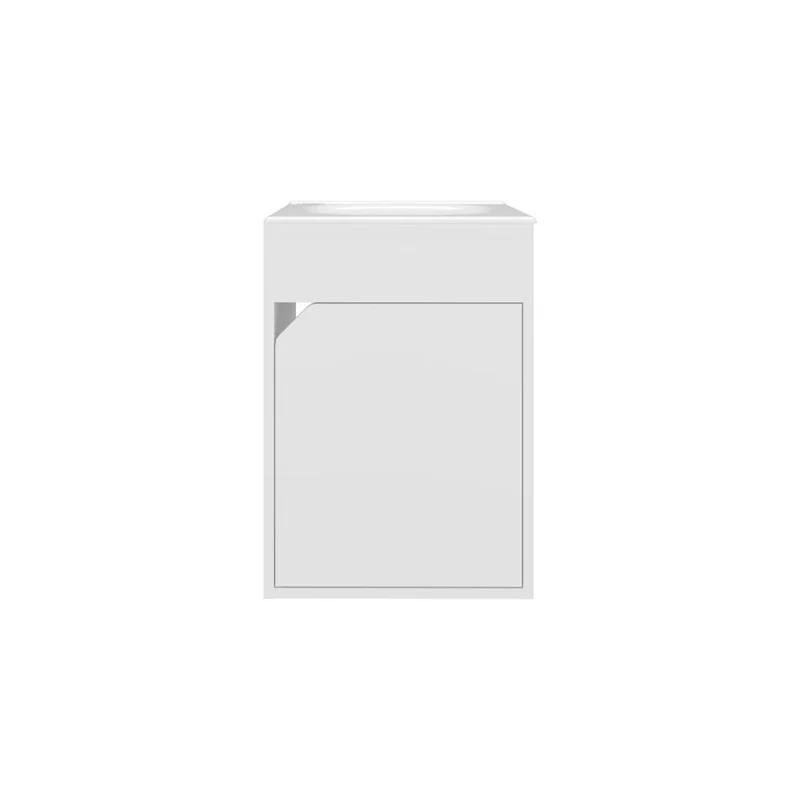 Mueble para Lavamanos Flotante Betel, Blanco, Incluye Lavamanos Plastiglas Floresta 40 ZF