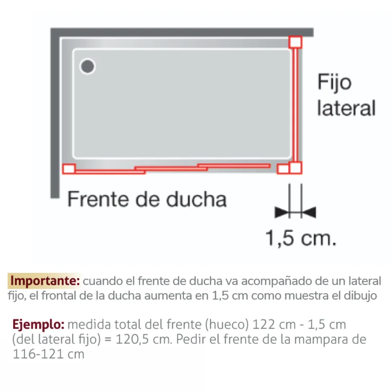 Mampara DIANA DI101 de Kassandra, 1 Fijo + 2 Correderas, Entrada Extra Ancha con Opción de Lateral Fijo DI103