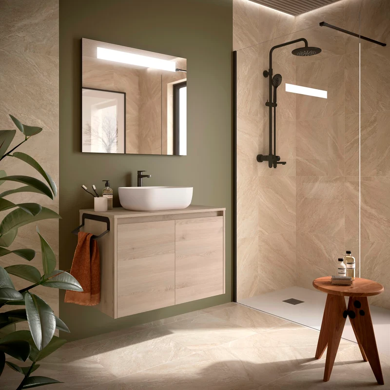 Mueble Baño NOJA 2 Puertas + Encimera | 5 Medidas + 10 Acabados
