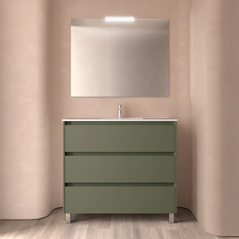Mueble Baño NOJA 3 Cajones con Lavabo Integrado | 10 Acabados Premium