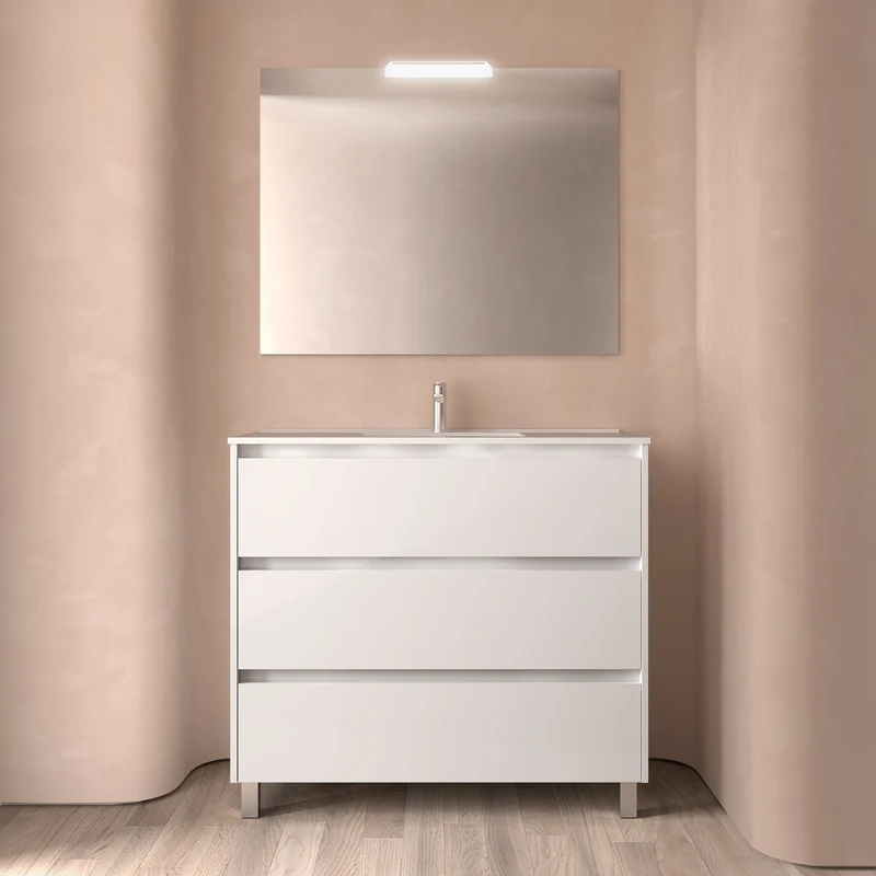 Mueble Baño NOJA 3 Cajones con Lavabo Integrado | 10 Acabados Premium