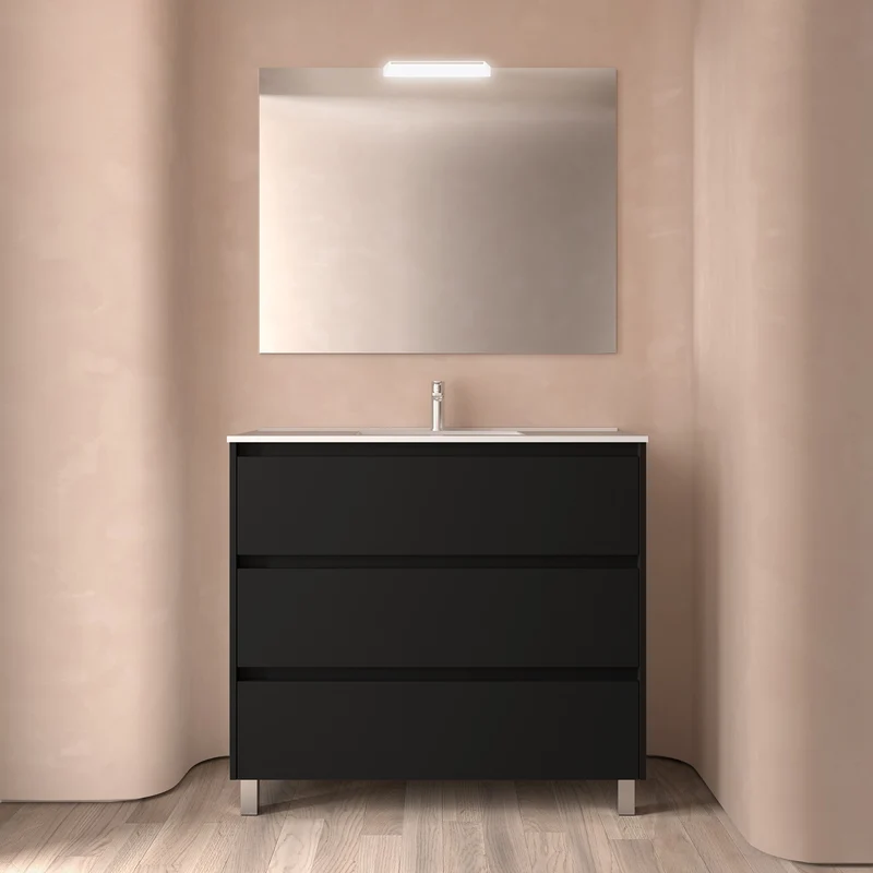 Mueble Baño NOJA 3 Cajones con Lavabo Integrado | 10 Acabados Premium