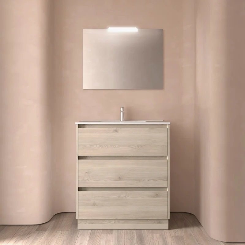 Mueble Baño NOJA 3 Cajones con Lavabo Integrado | 10 Acabados Premium