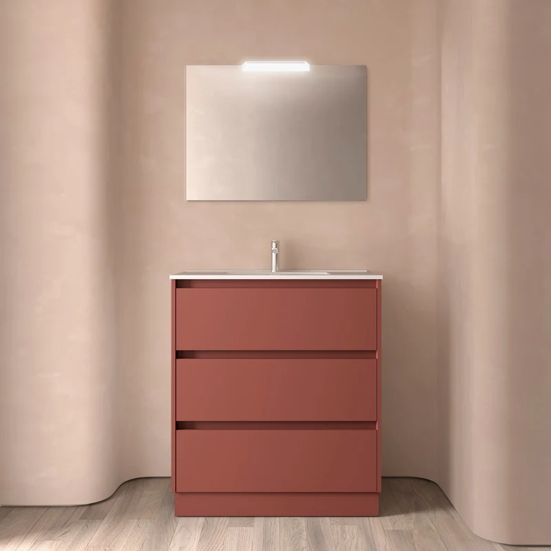 Mueble Baño NOJA 3 Cajones con Lavabo Integrado | 10 Acabados Premium