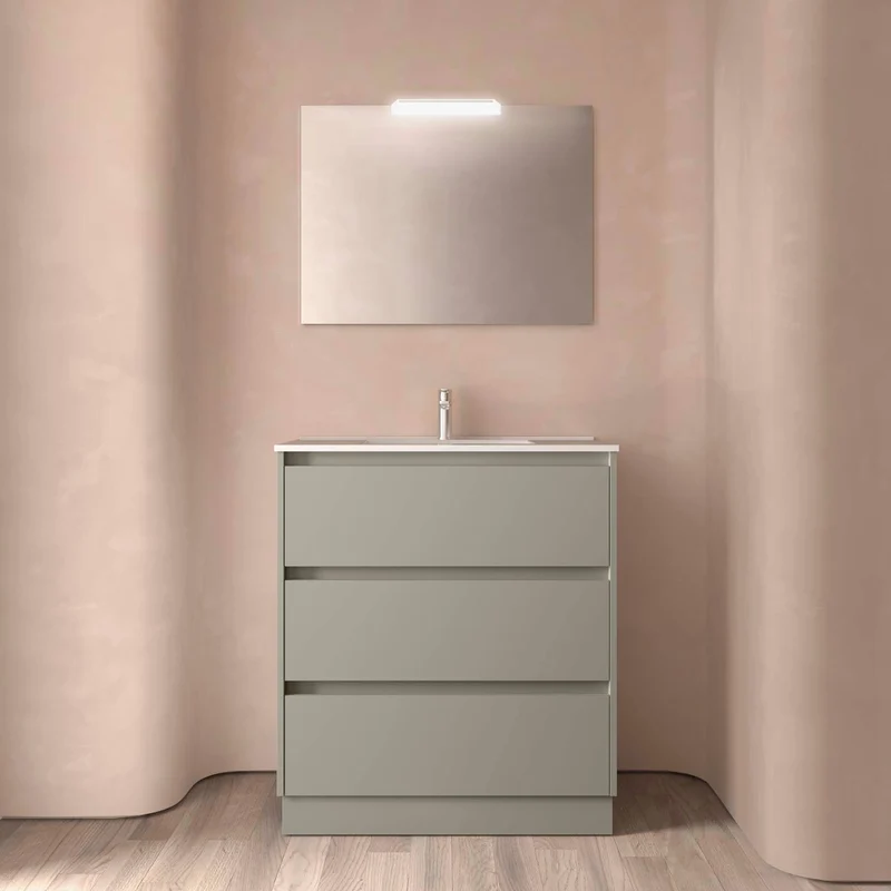 Mueble Baño NOJA 3 Cajones con Lavabo Integrado | 10 Acabados Premium