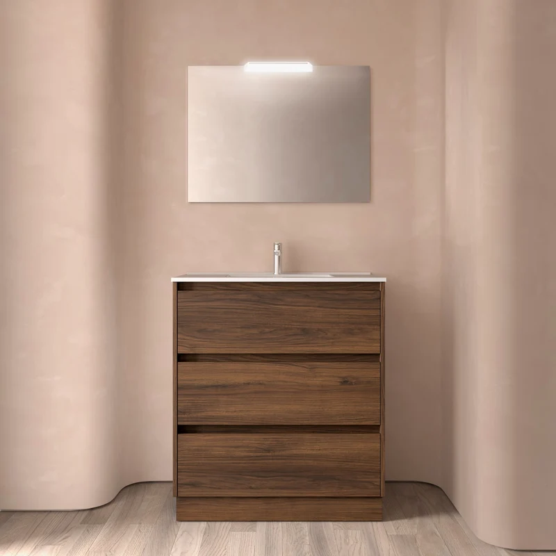 Mueble Baño NOJA 3 Cajones con Lavabo Integrado | 10 Acabados Premium