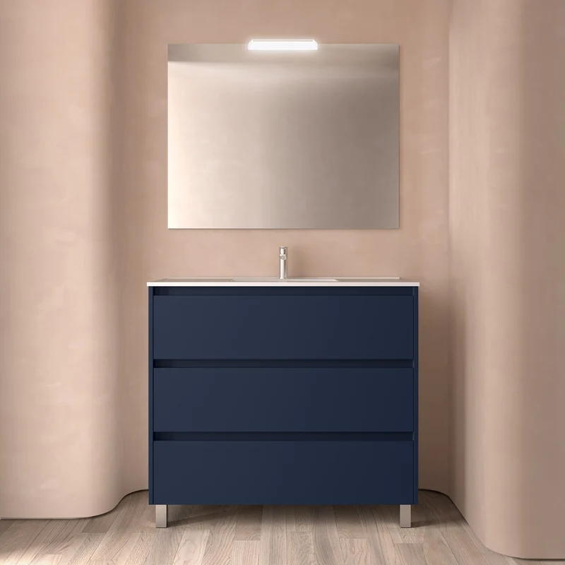Mueble Baño NOJA 3 Cajones con Lavabo Integrado | 10 Acabados Premium