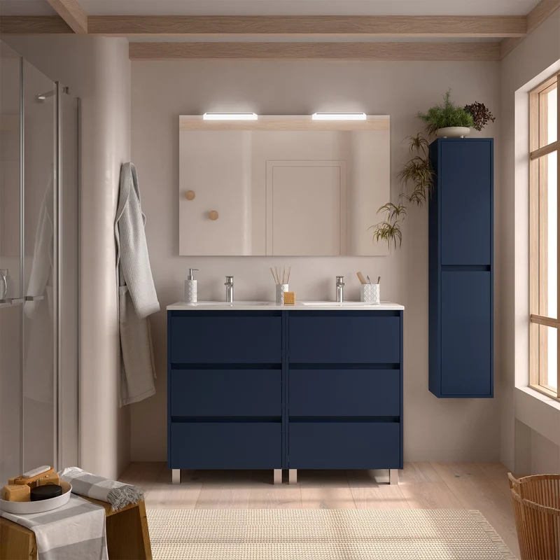 Mueble Baño NOJA 3 Cajones con Lavabo Integrado | 10 Acabados Premium