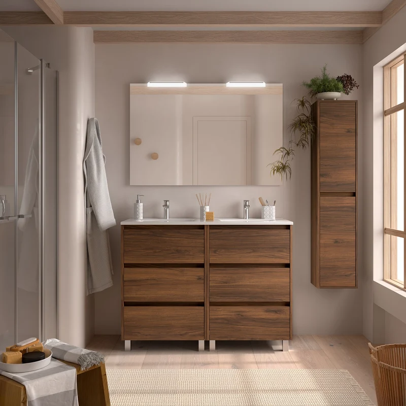 Mueble Baño NOJA 3 Cajones con Lavabo Integrado | 10 Acabados Premium
