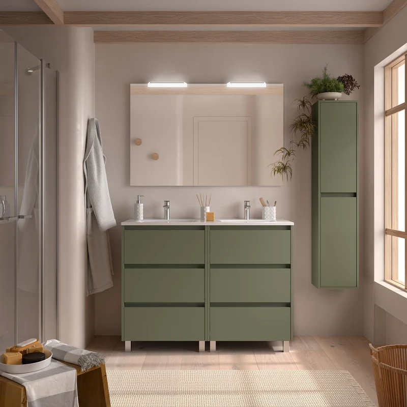 Mueble Baño NOJA 3 Cajones con Lavabo Integrado | 10 Acabados Premium