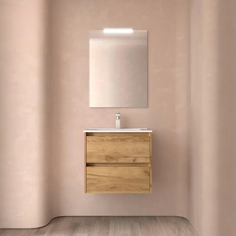 Mueble Baño NOJA 2 Cajones + Lavabo Integrado | De 60 a 140cm en 10 Acabados Premium