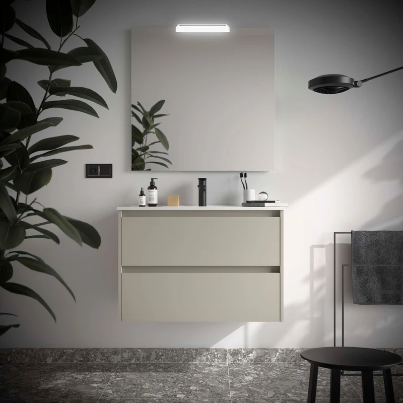 Mueble Baño NOJA 2 Cajones + Lavabo Integrado | De 60 a 140cm en 10 Acabados Premium