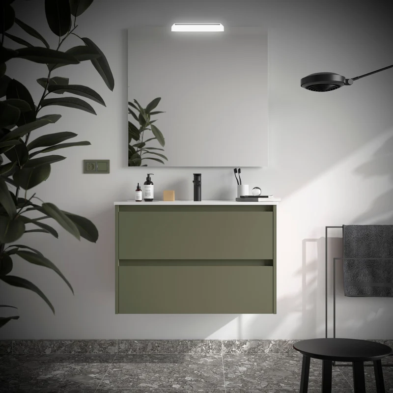 Mueble Baño NOJA 2 Cajones + Lavabo Integrado | De 60 a 140cm en 10 Acabados Premium