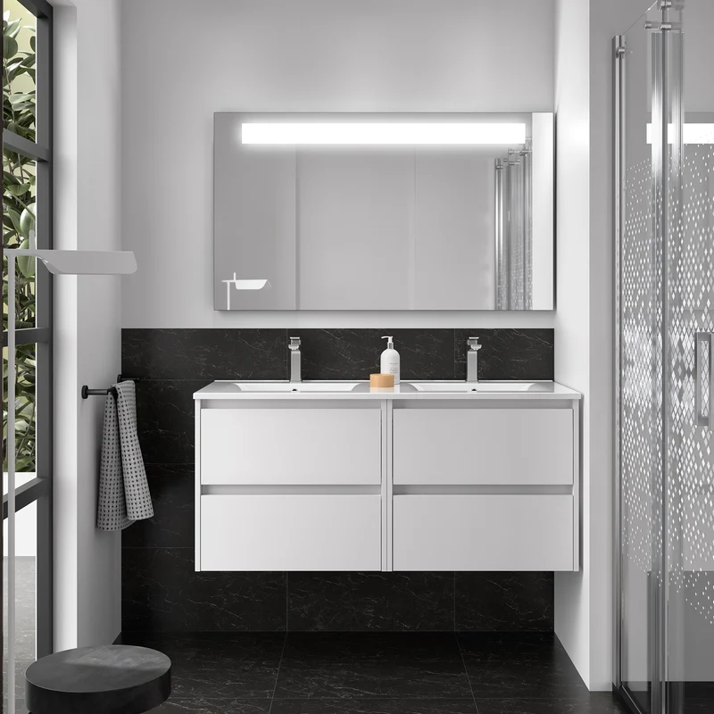 Mueble Baño NOJA 2 Cajones + Lavabo Integrado | De 60 a 140cm en 10 Acabados Premium