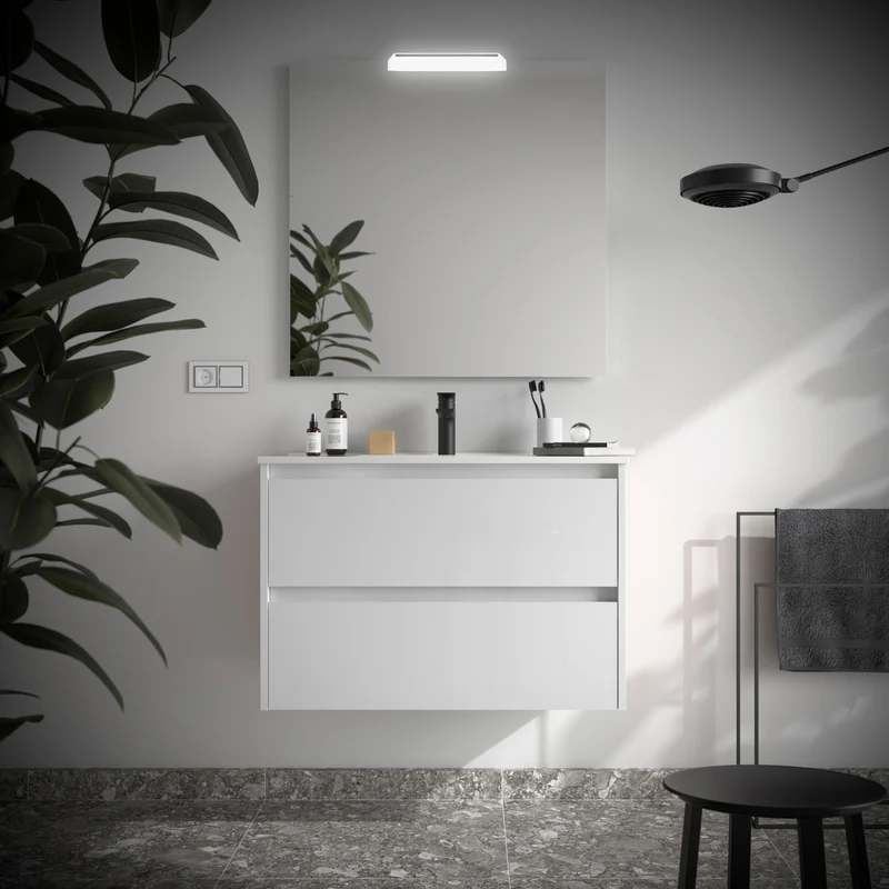 Mueble Baño NOJA 2 Cajones + Lavabo Integrado | De 60 a 140cm en 10 Acabados Premium