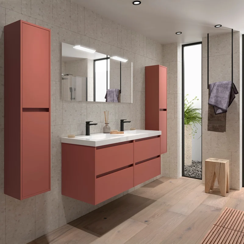 Mueble Baño NOJA 2 Cajones + Lavabo Integrado | De 60 a 140cm en 10 Acabados Premium